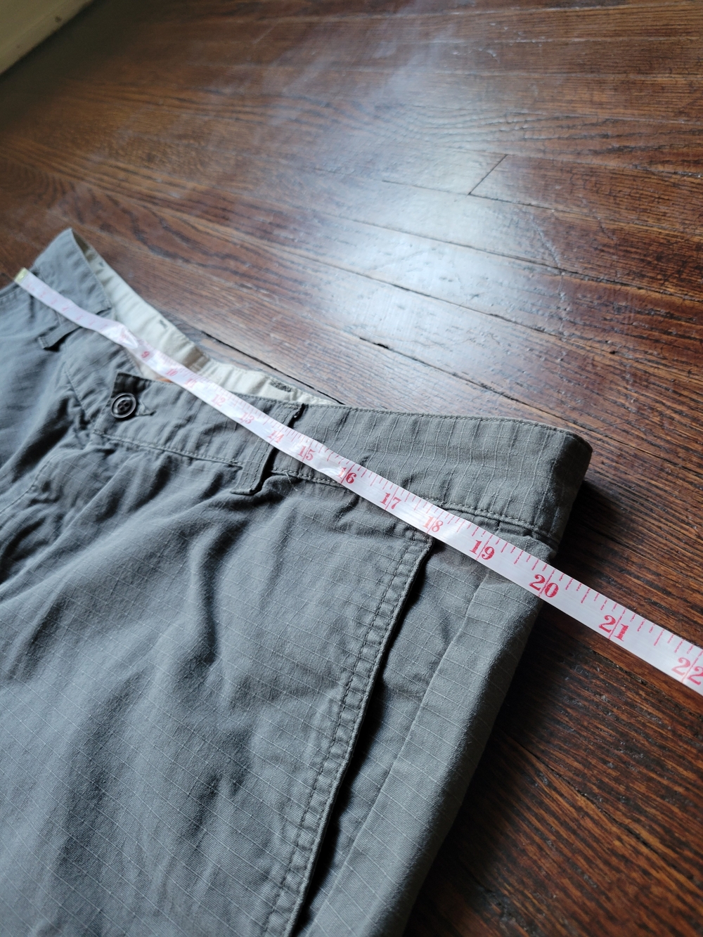 Dockers Size 40 Flat Front Chino Casual Gray Khaki Cotton Shorts Hiking Outdoor - Picture 10 of 15